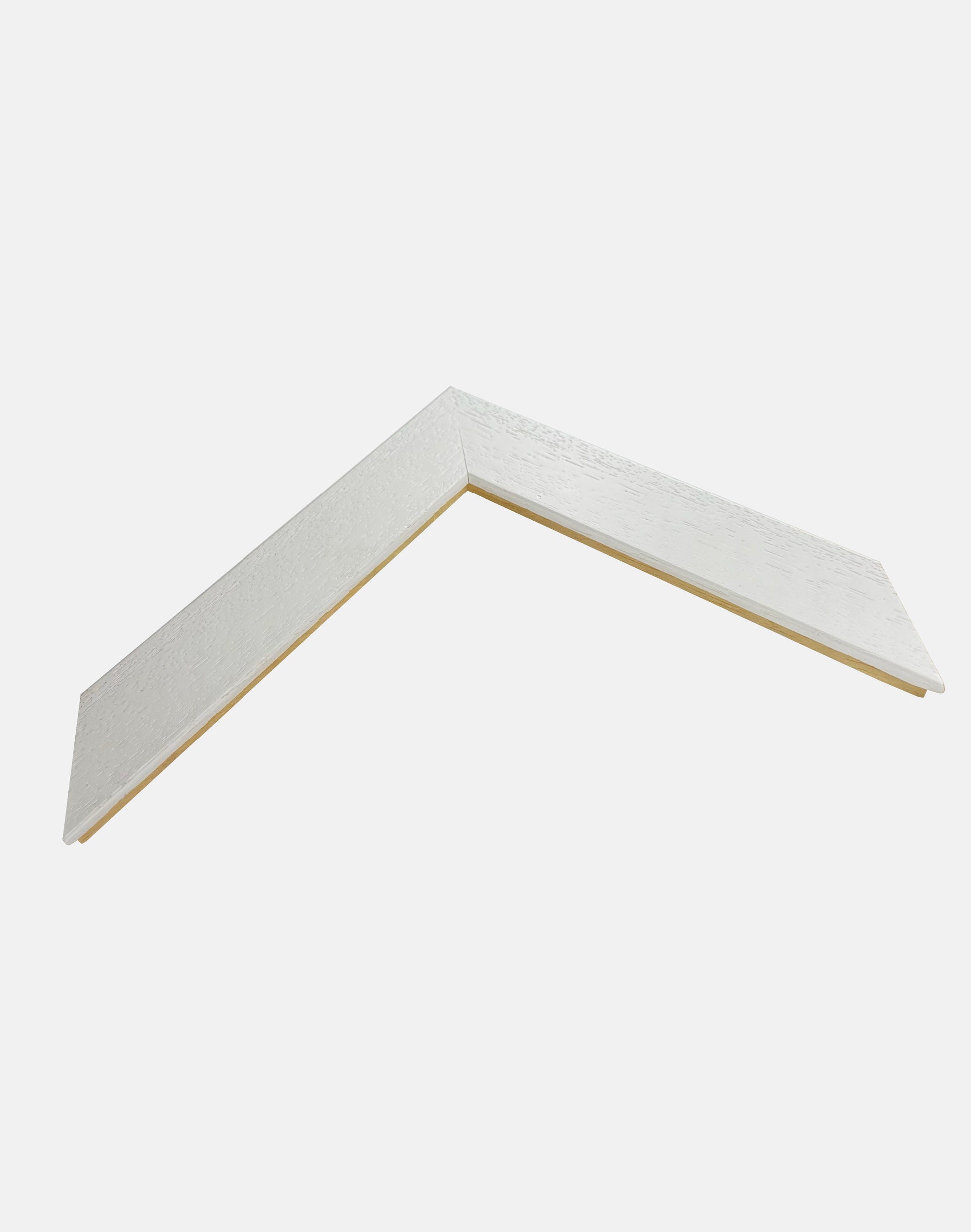 White Flat Open Grain Frame