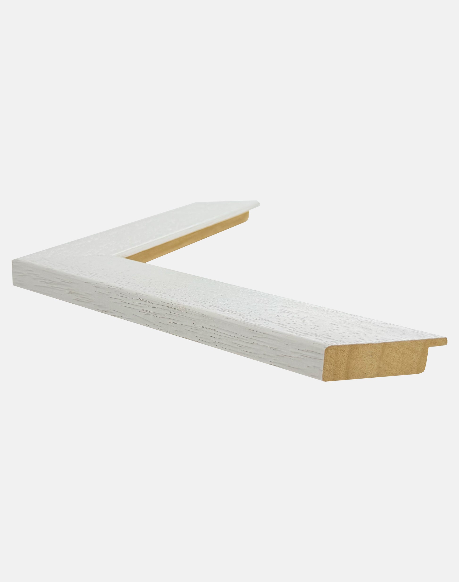 White Flat Open Grain Frame