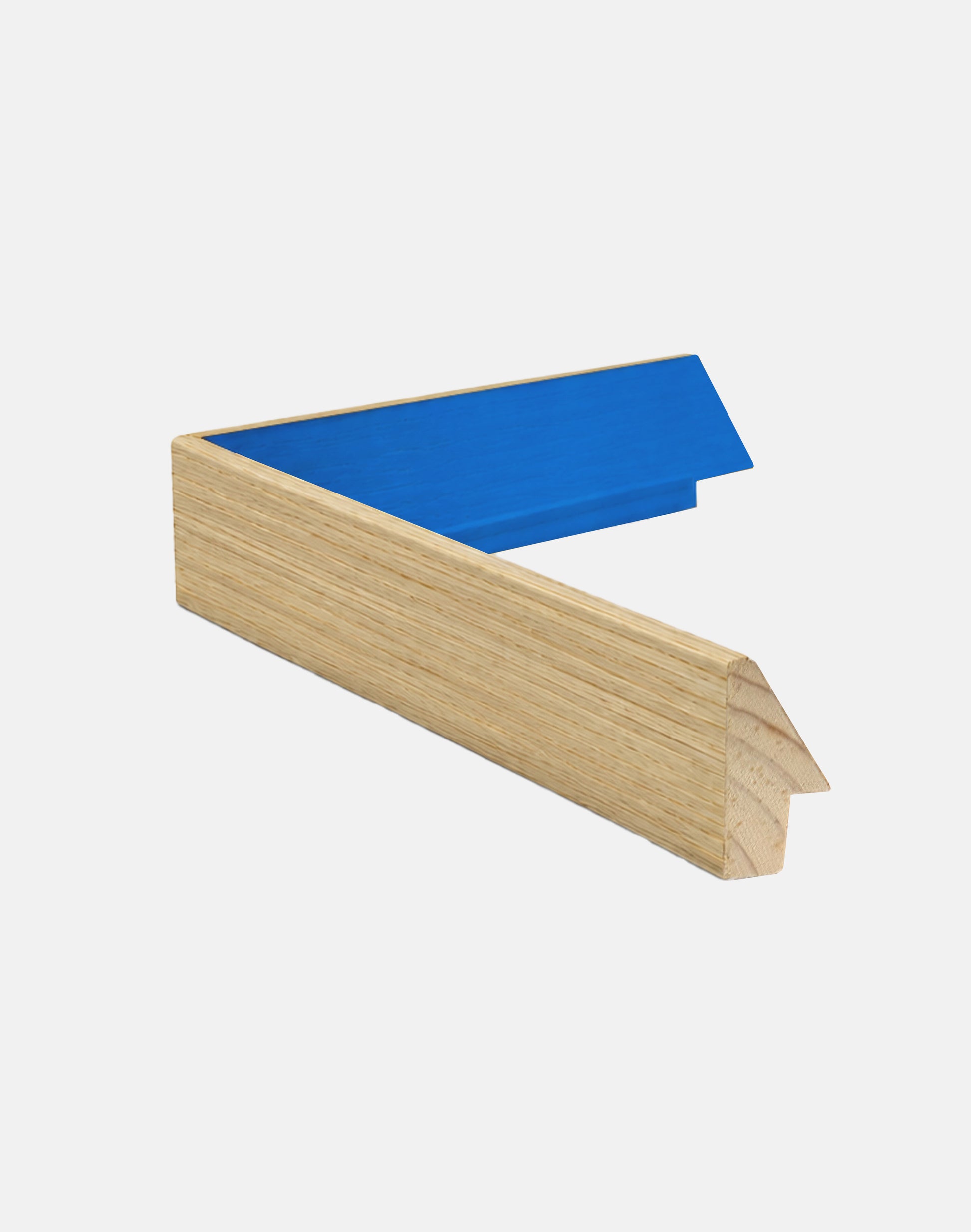 Blue and Oak Angled Bevel Frame