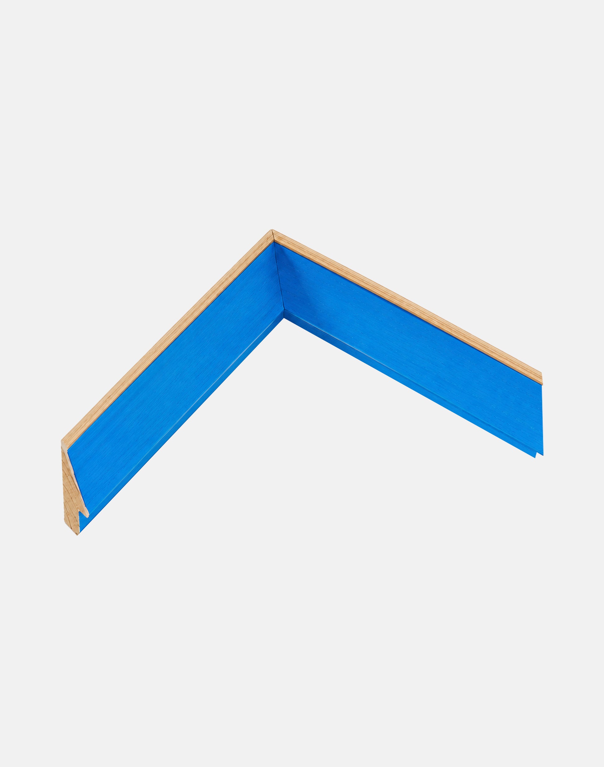 Blue and Oak Angled Bevel Frame