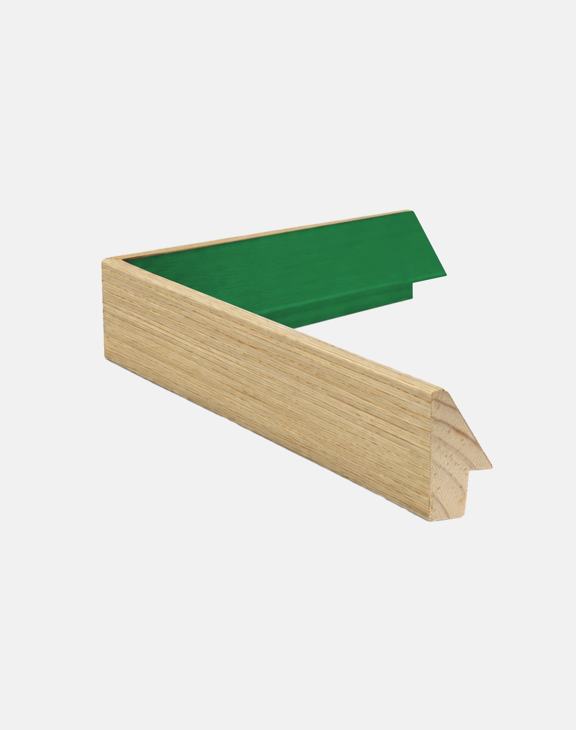 Green and Oak Angled Bevel Frame