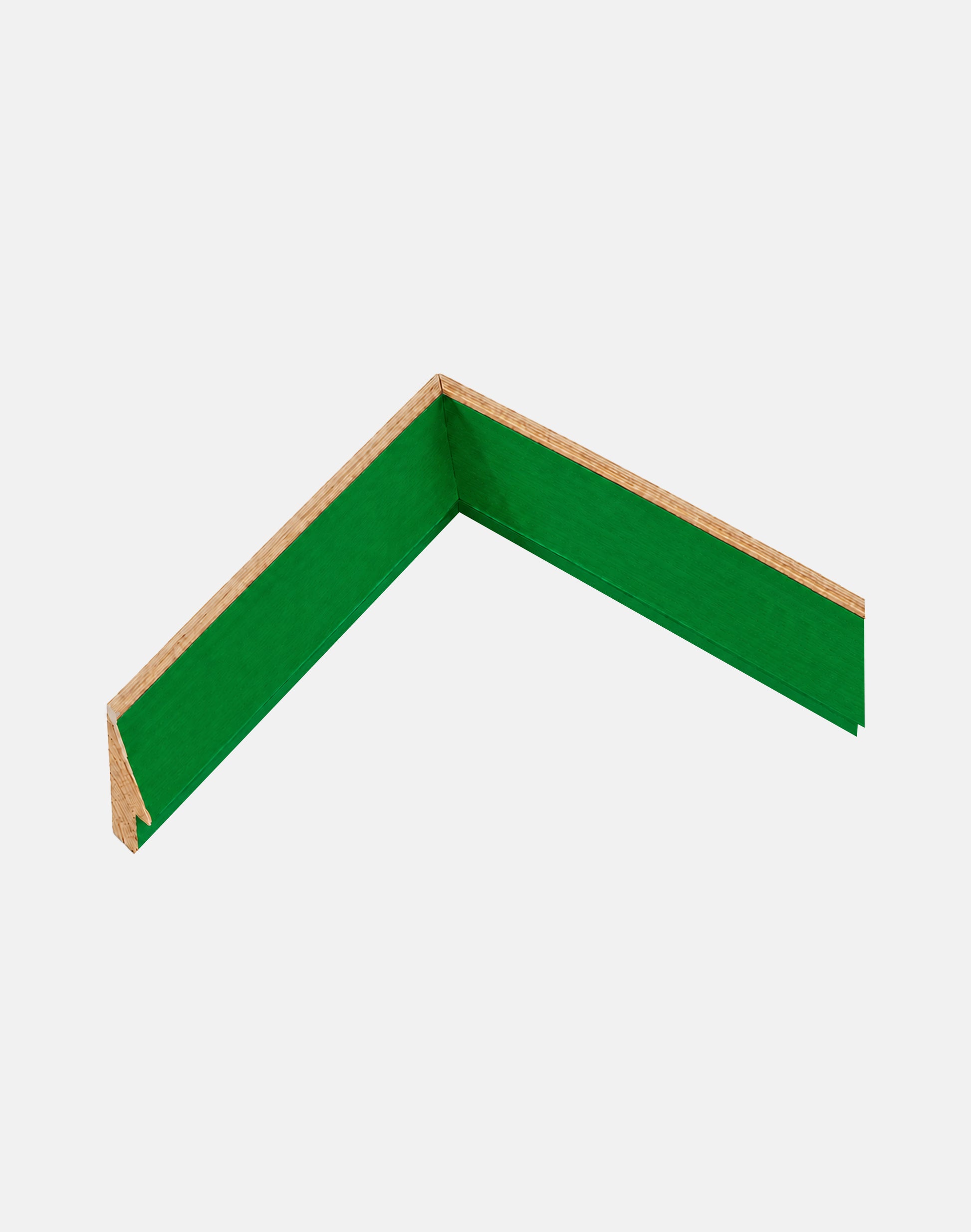 Green and Oak Angled Bevel Frame