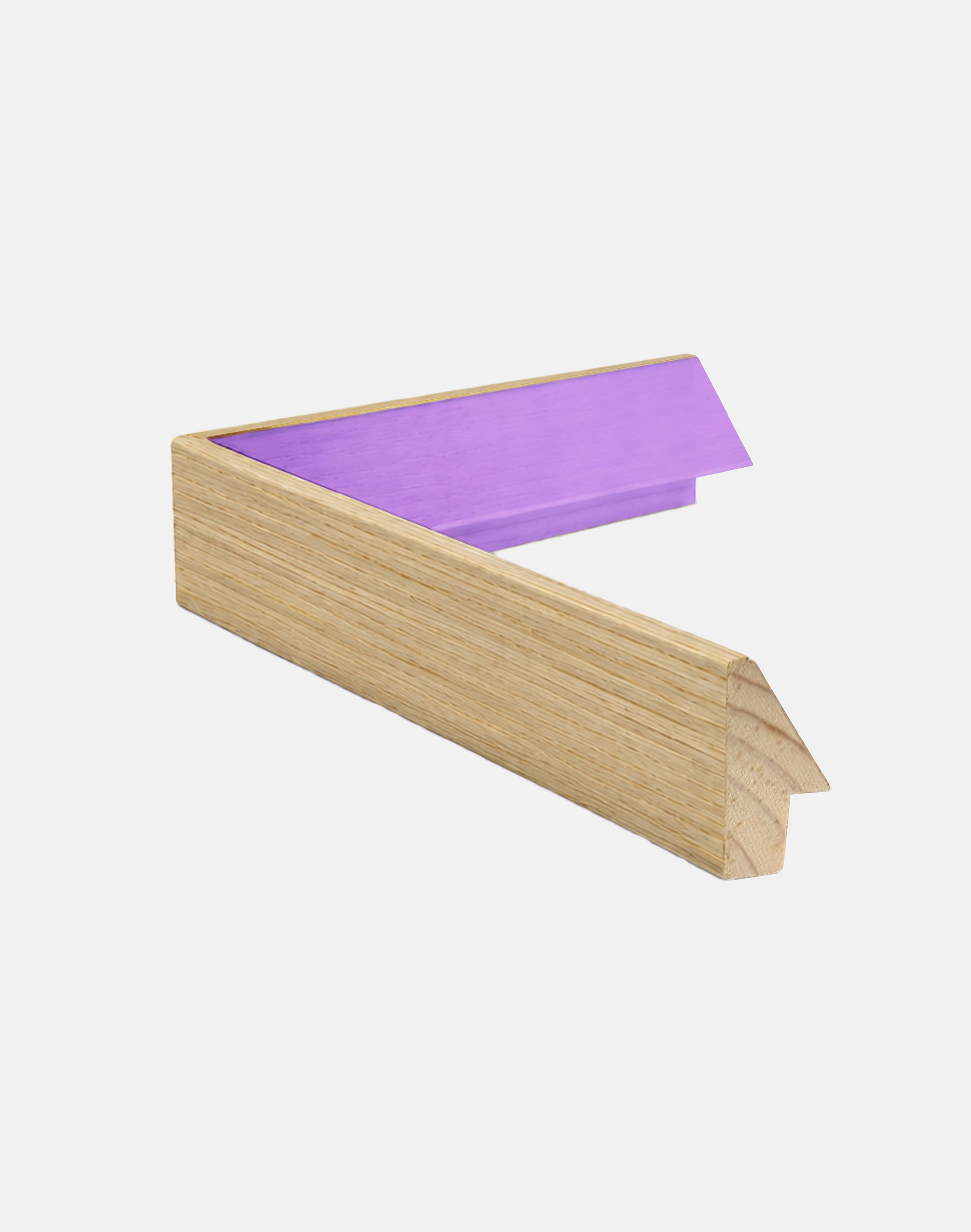 Purple and Oak Angled Bevel Frame