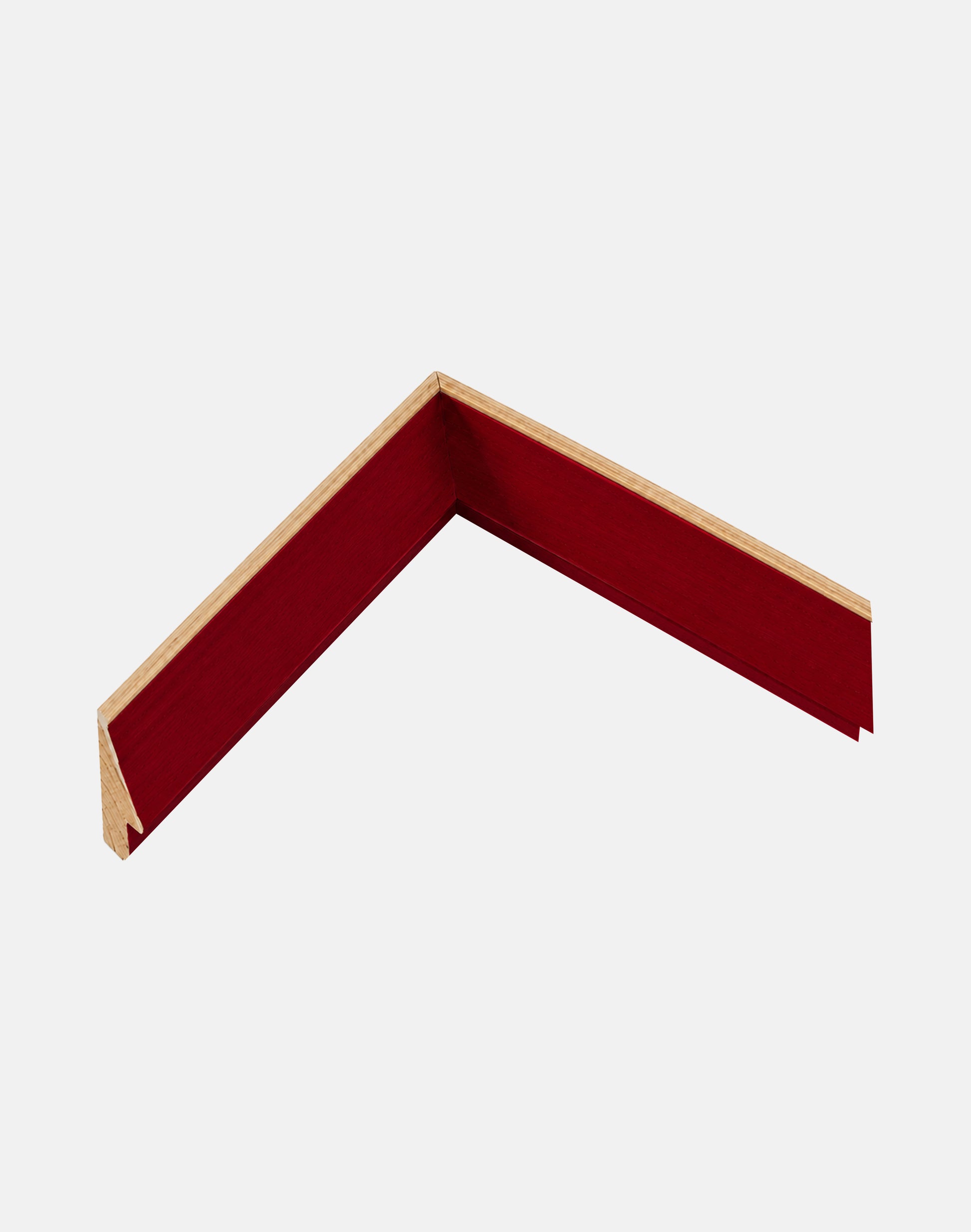 Red and Oak Angled Bevel Frame