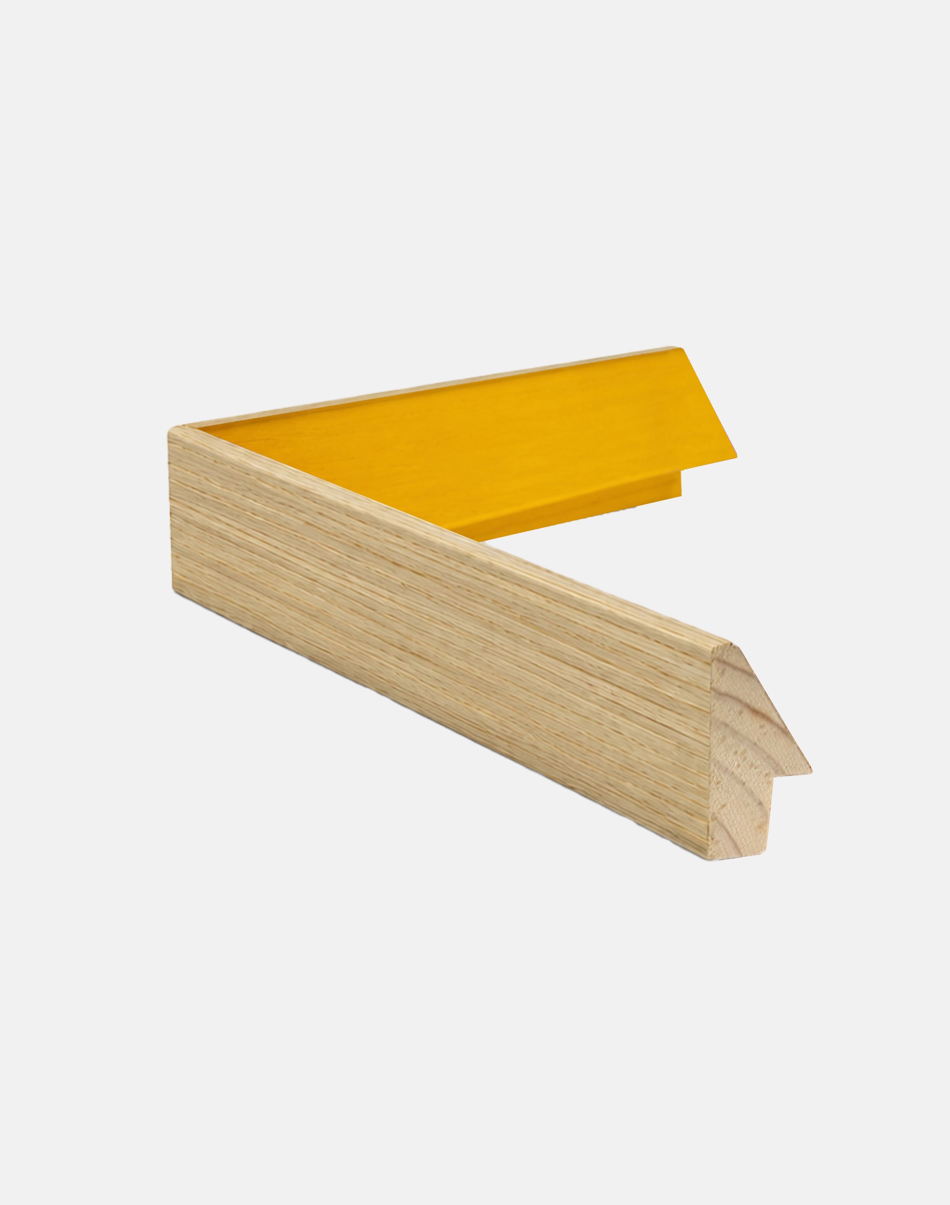 Yellow and Oak Angled Bevel Frame