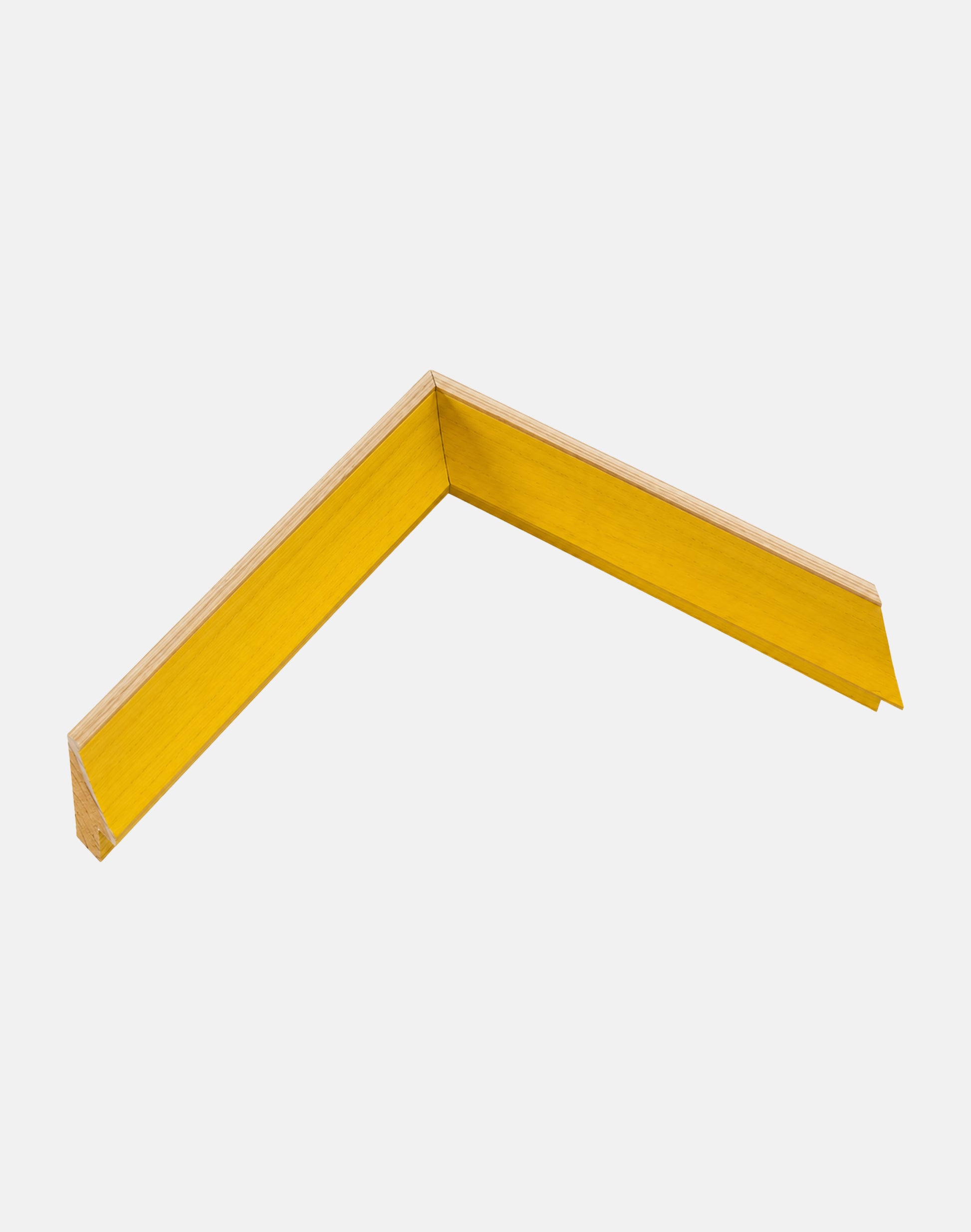 Yellow and Oak Angled Bevel Frame