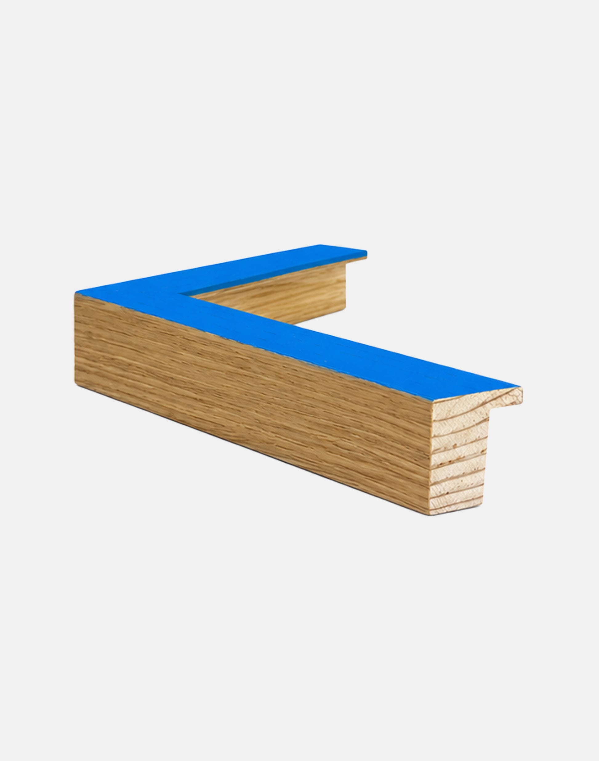 Blue and Oak Open Grain Box Frame