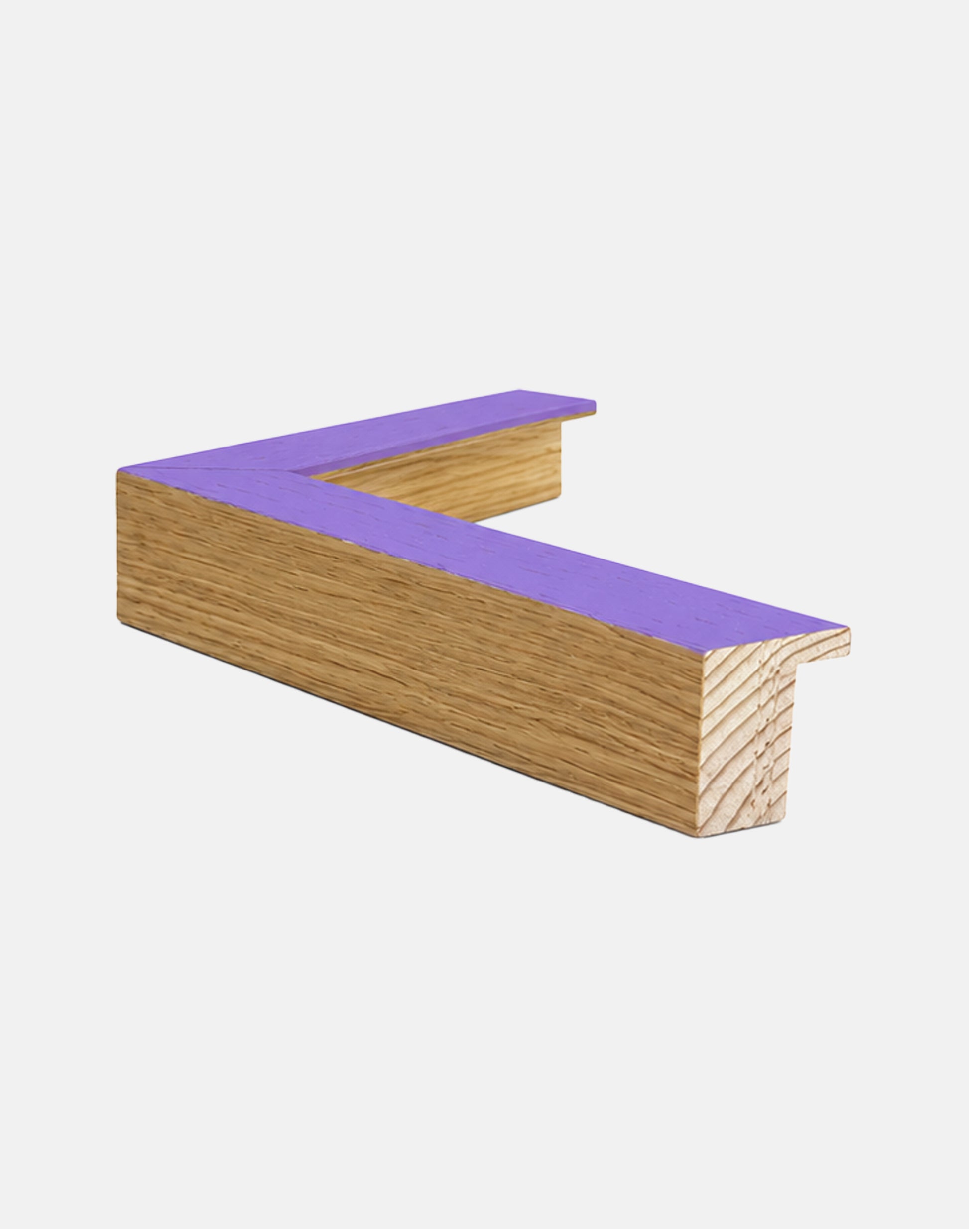 Purple and Oak Open Grain Box Frame