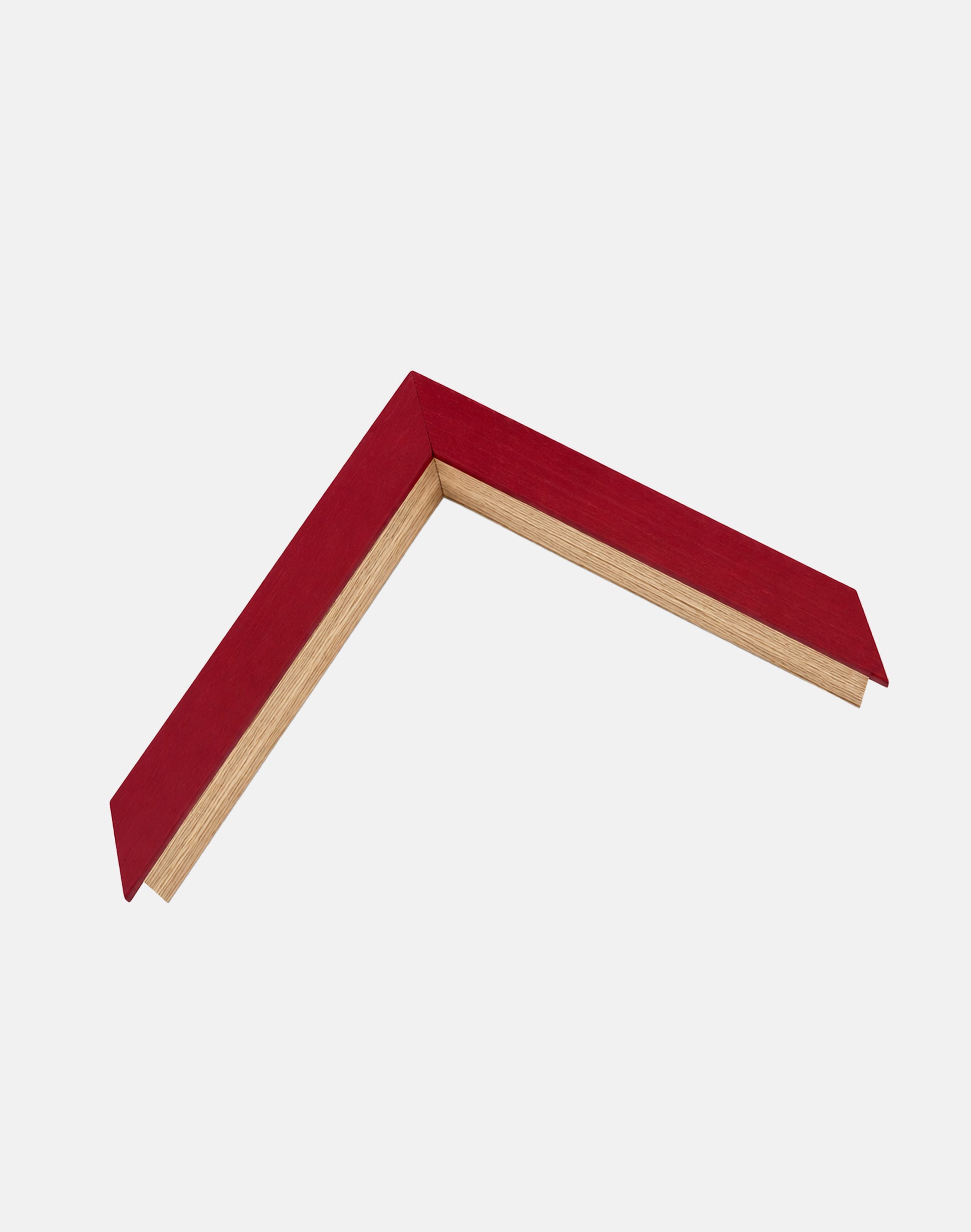 Red and Oak Open Grain Box Frame