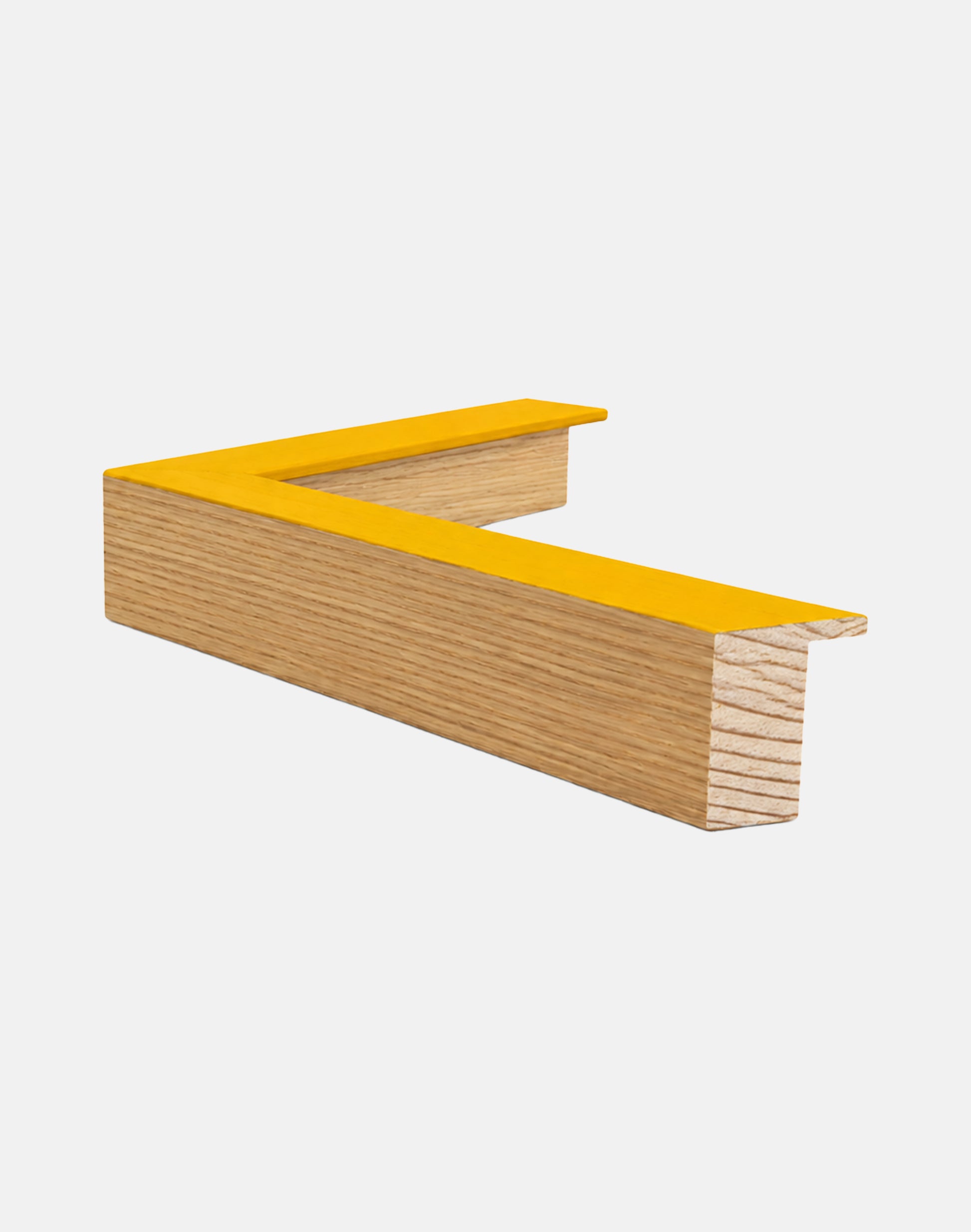 Yellow and Oak Open Grain Box Frame