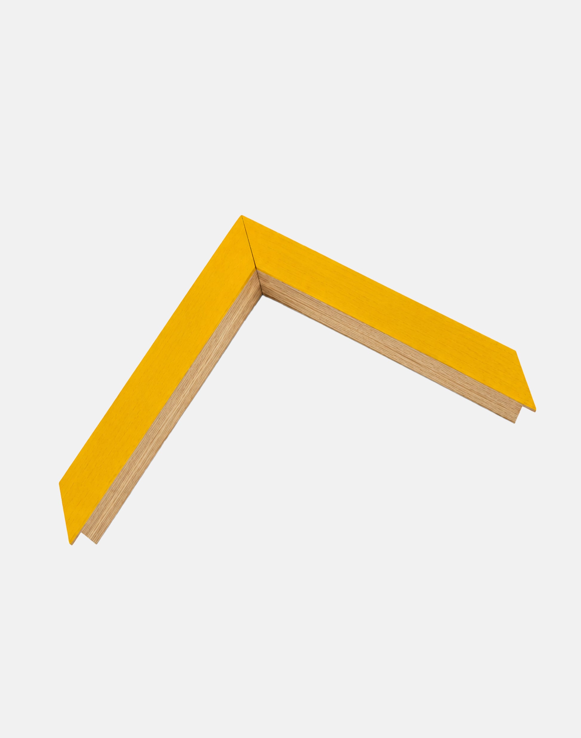 Yellow and Oak Open Grain Box Frame
