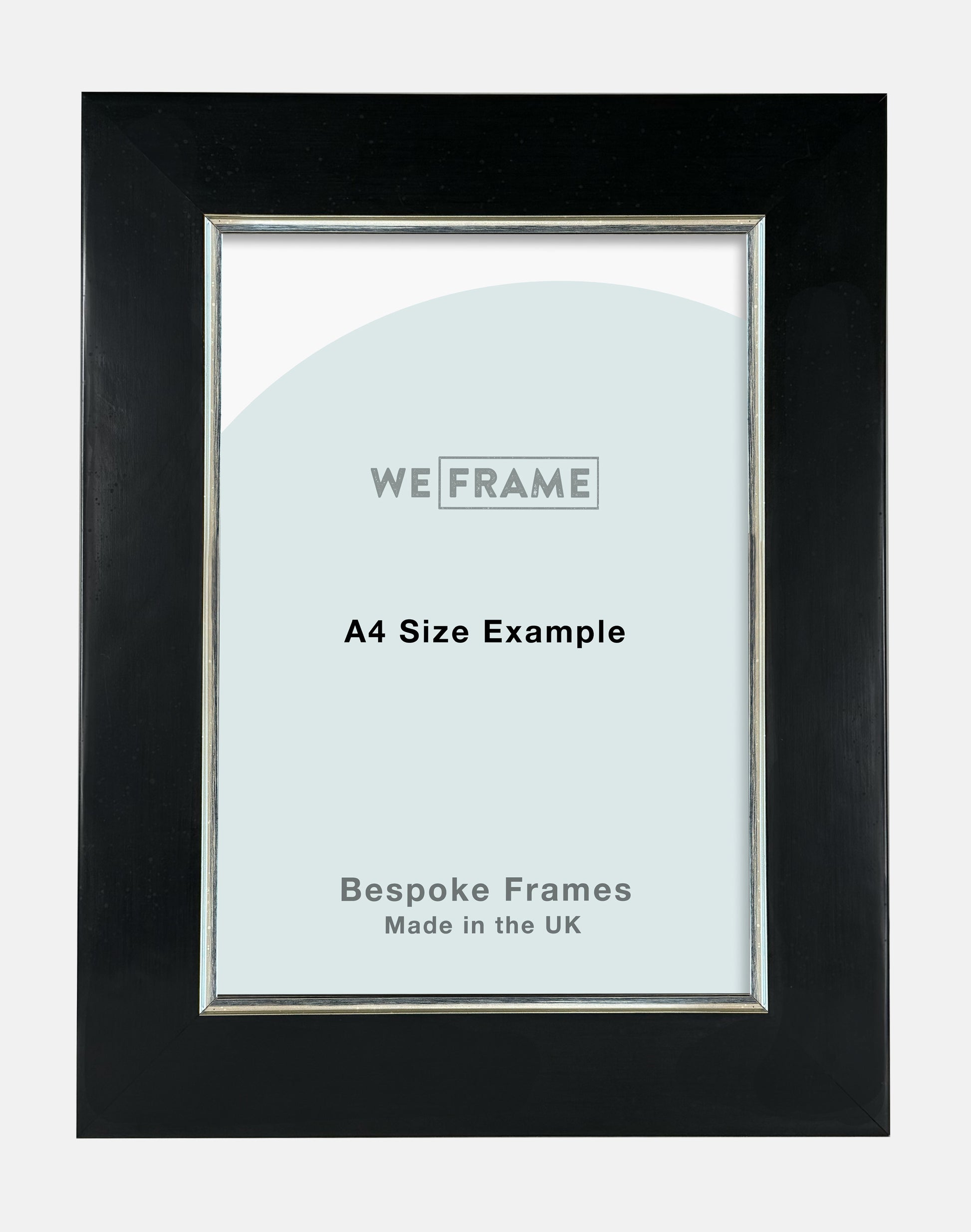 Black and Silver Flat Painted Frame