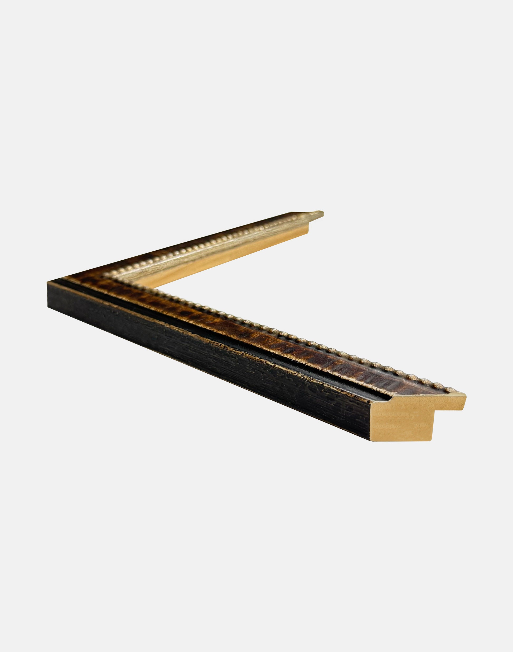 Slim Walnut and Gold Frame