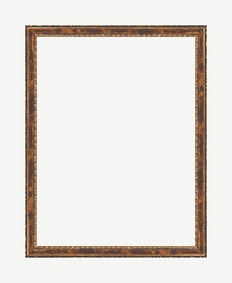 Slim Walnut and Gold Frame