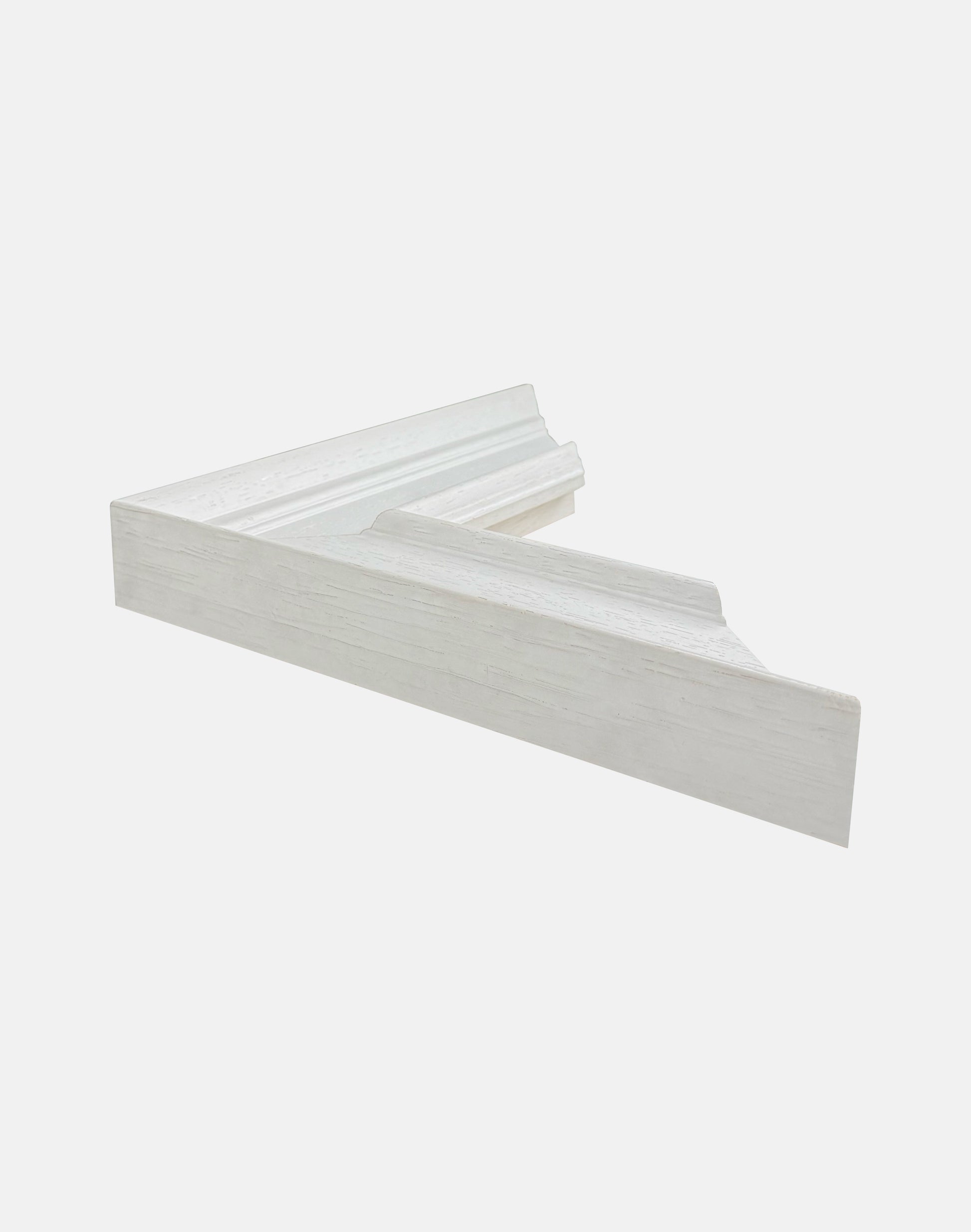 Wide White Stepped Frame