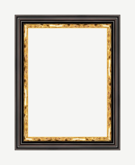 Black and Gold Decorative Scoop Frame