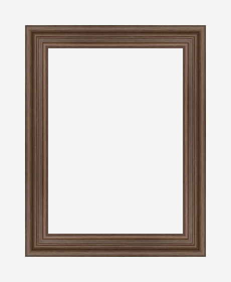 Brown Stepped Scoop Frame