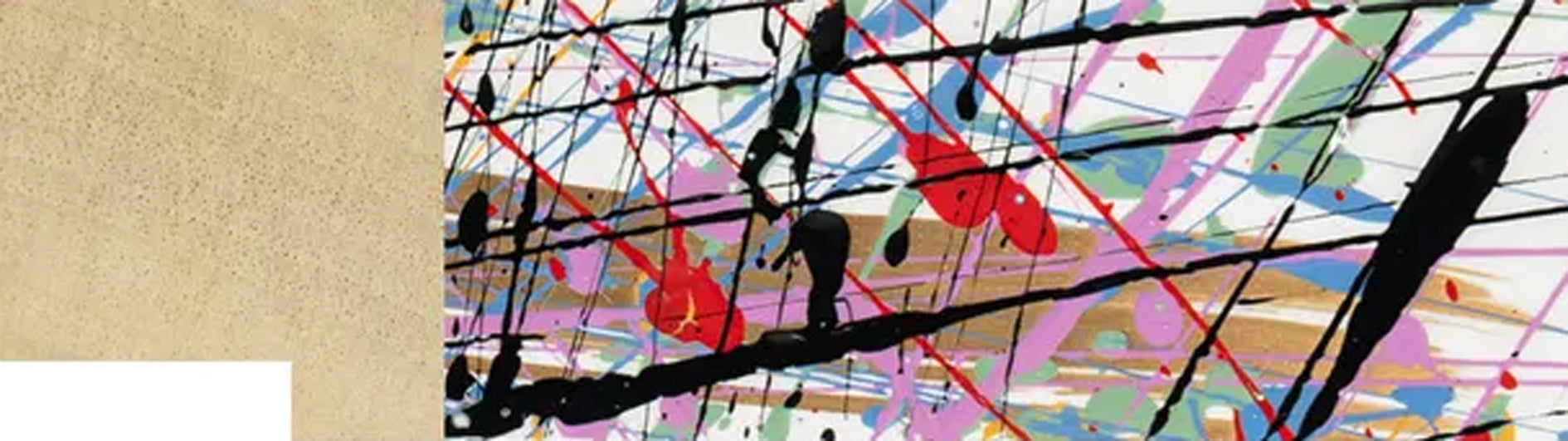 White and Multicoloured Painted Box Frame