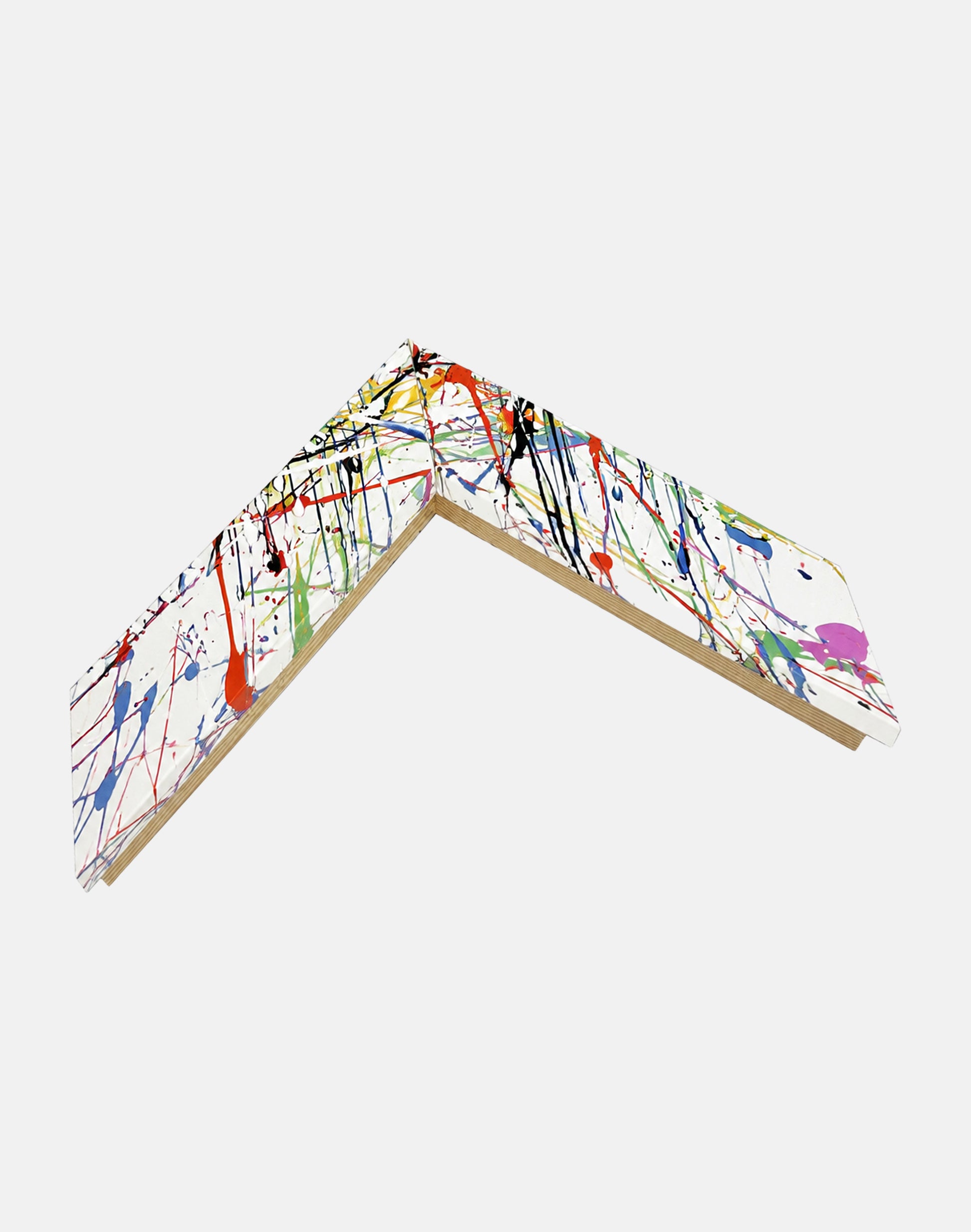 White and Multicoloured Painted Box Frame