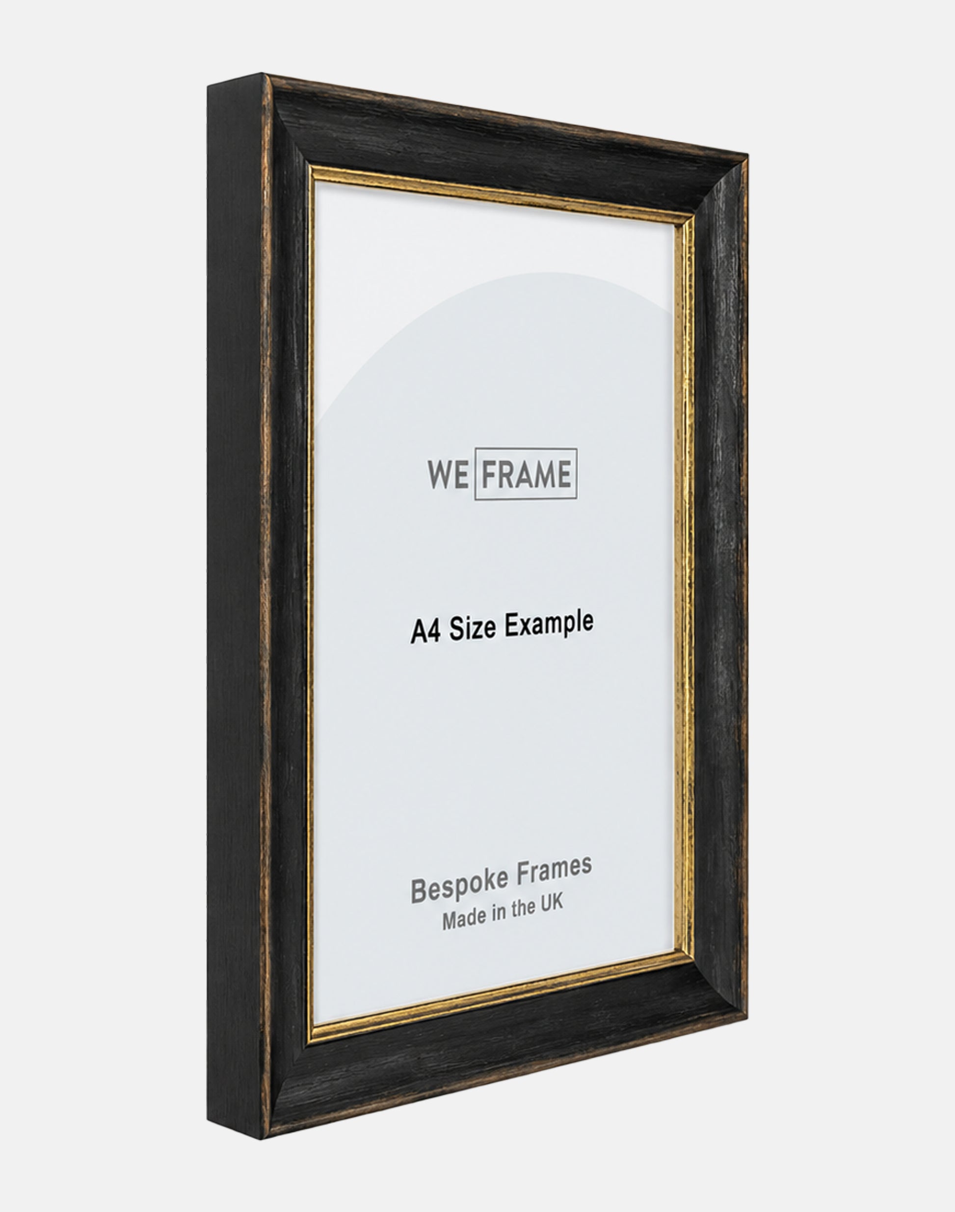 Black and Gold Rustic Scoop Frame
