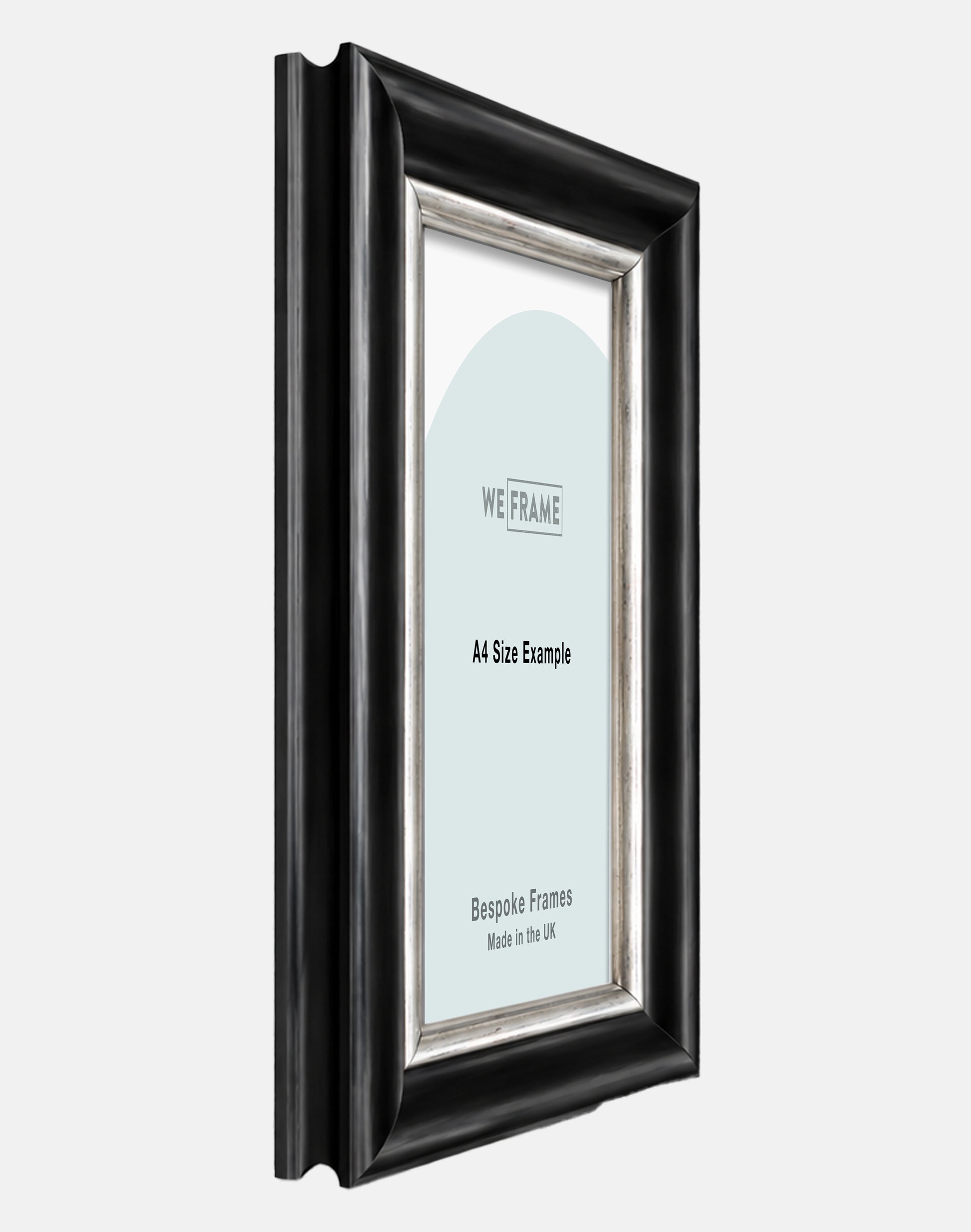 Black and Silver Scoop Frame