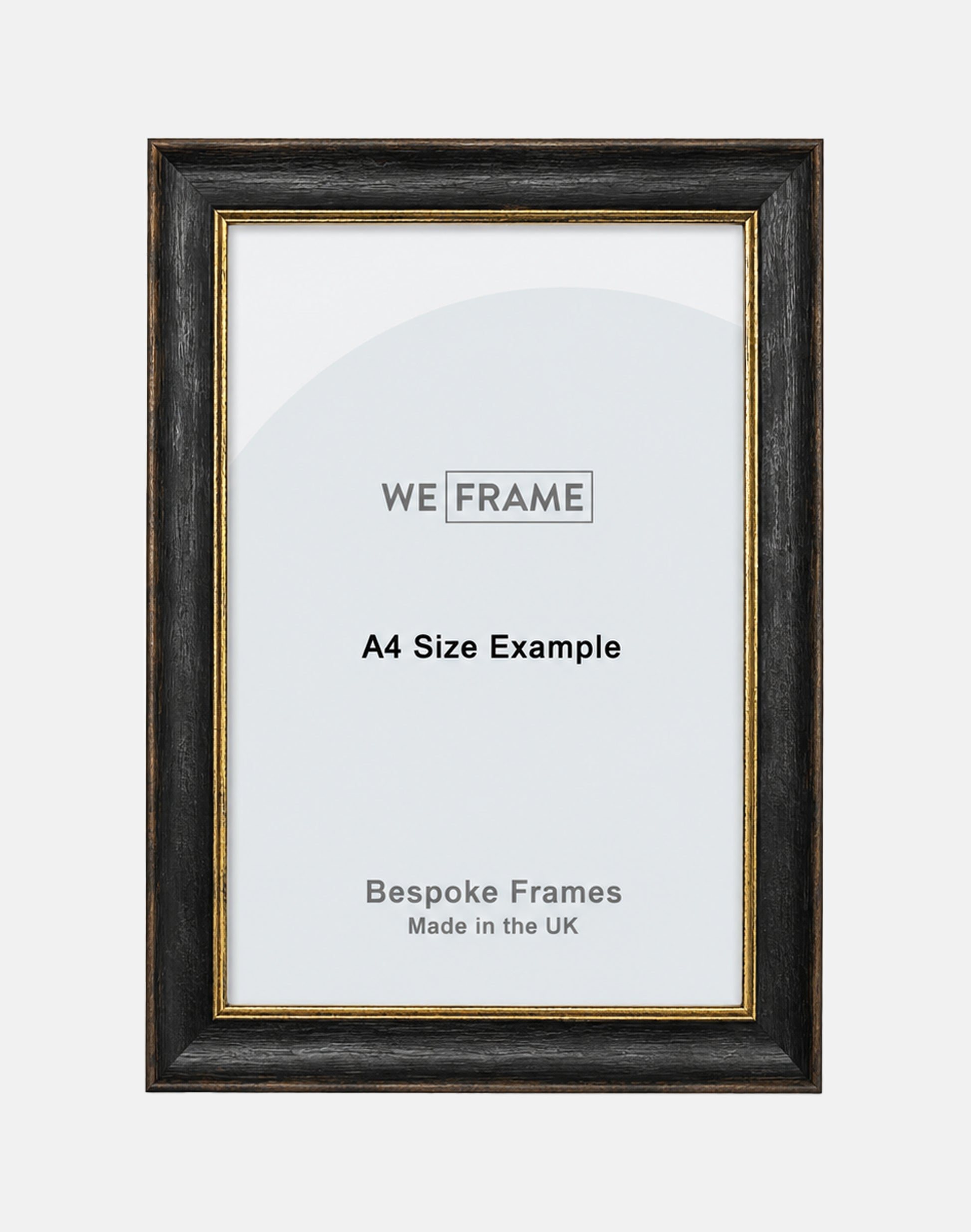Black and Gold Rustic Scoop Frame
