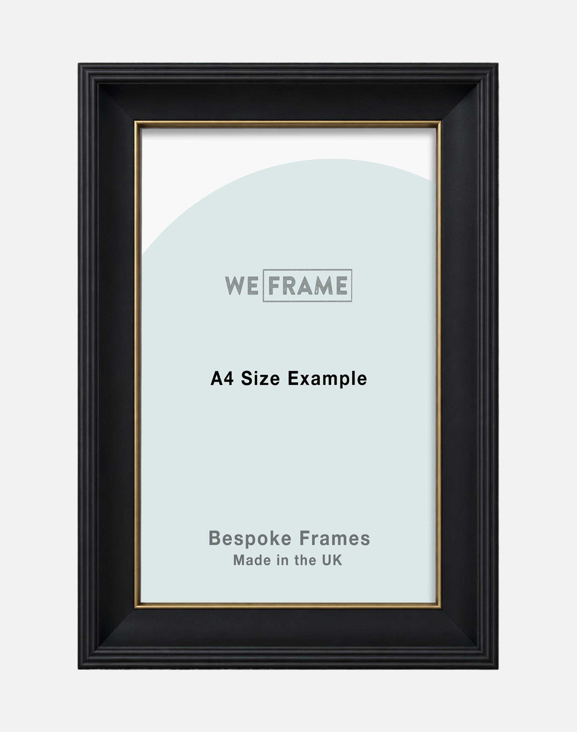 Black and Gold Wide Scoop Frame