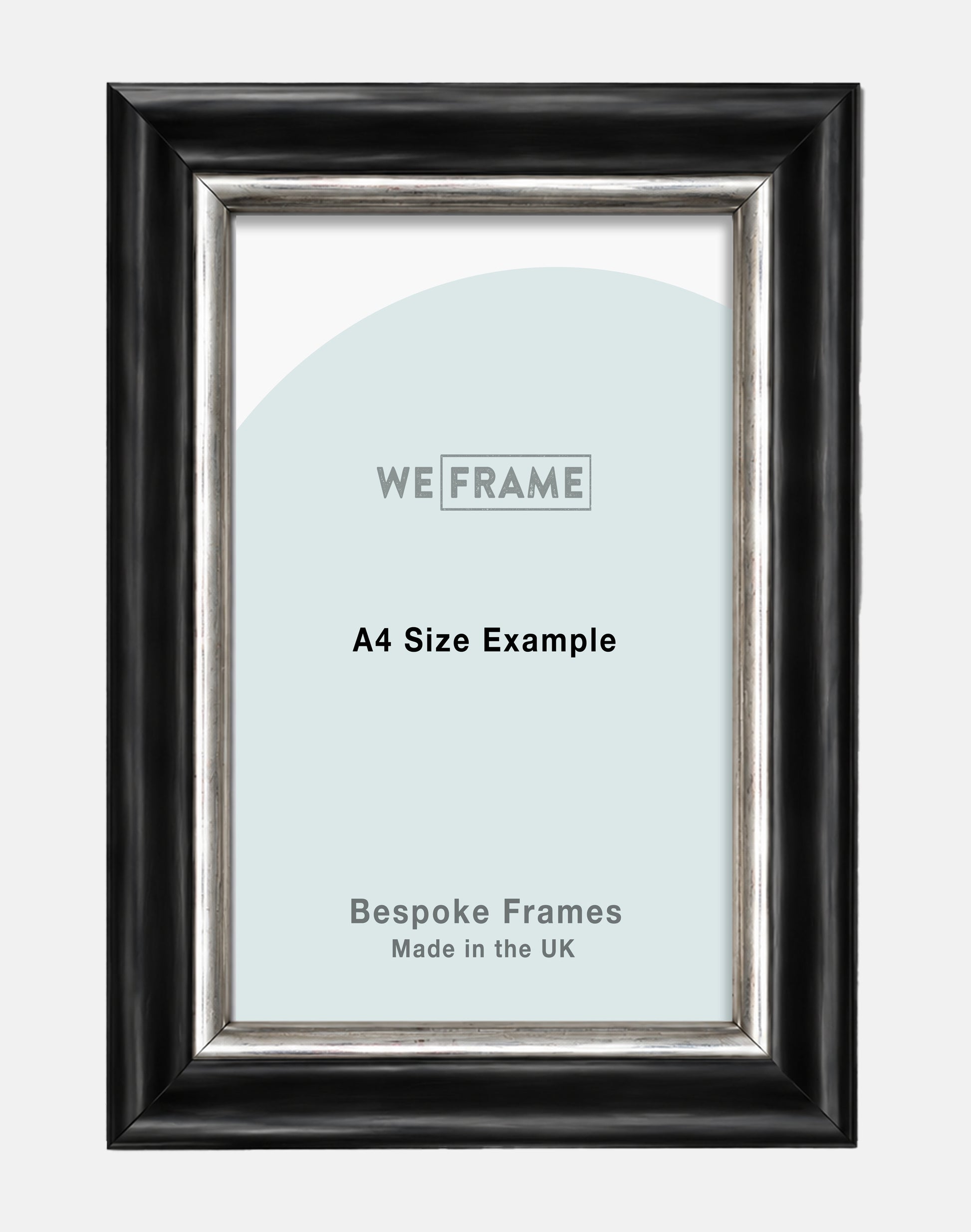 Black and Silver Scoop Frame