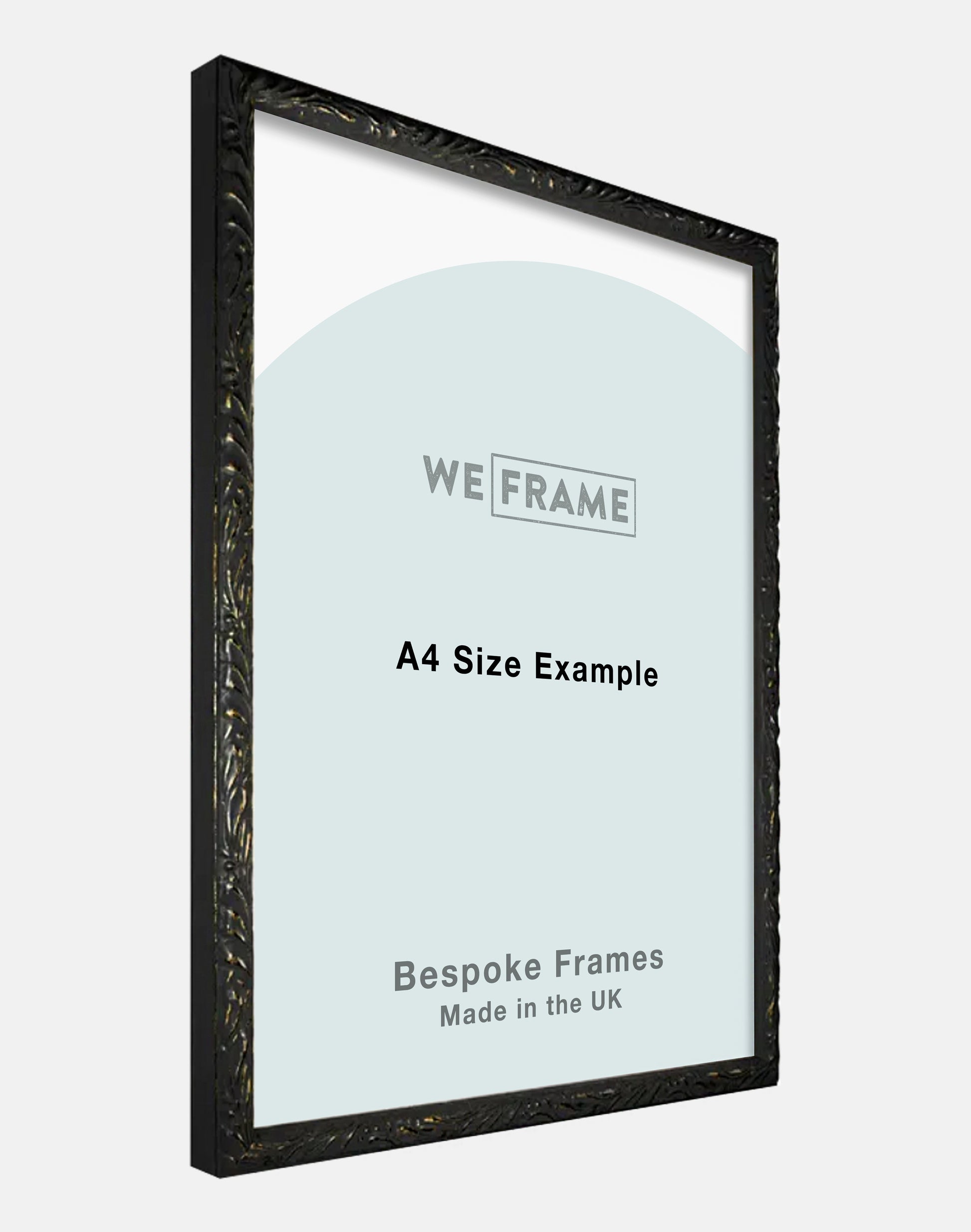 Black Embossed Leaf Frame