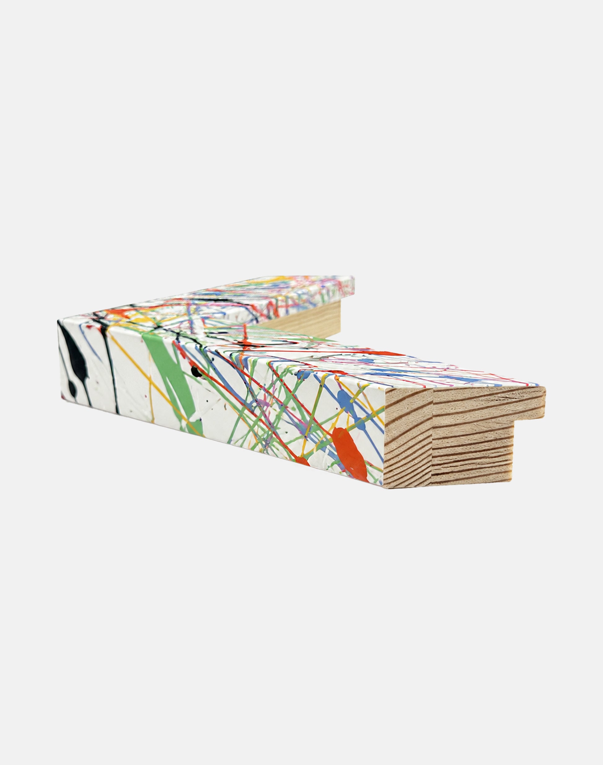 White and Multicoloured Painted Box Frame